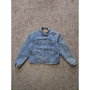 Vintage Levi's Blanket Lined 71506-0314 Denim Jean Trucker Jacket USA Size 40L